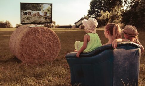 牧場とテレビ