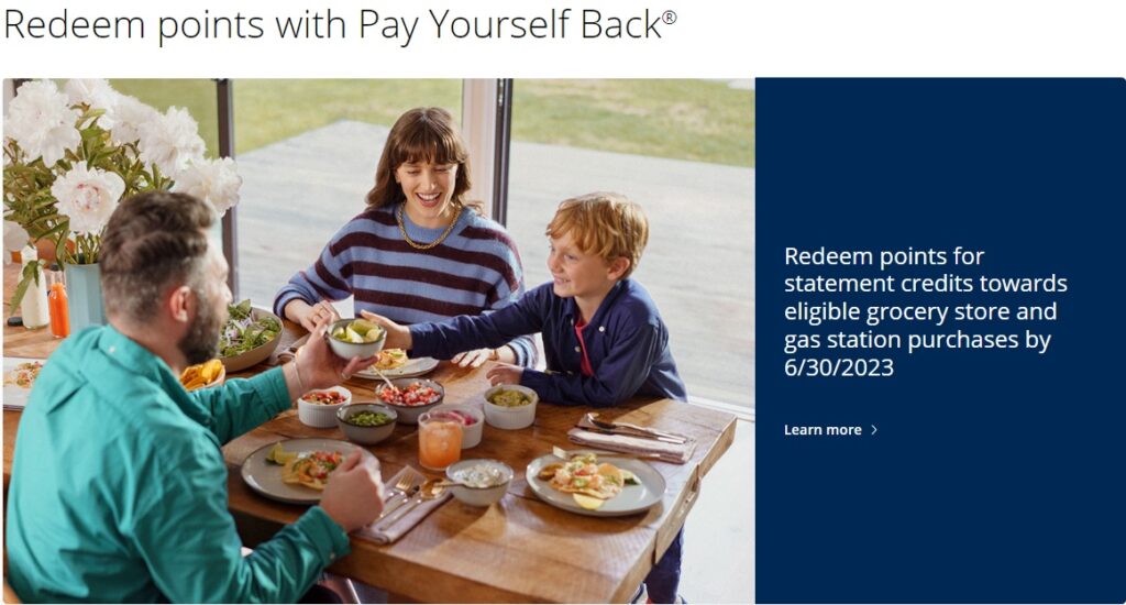 Redeem points with Pay Yourself Back