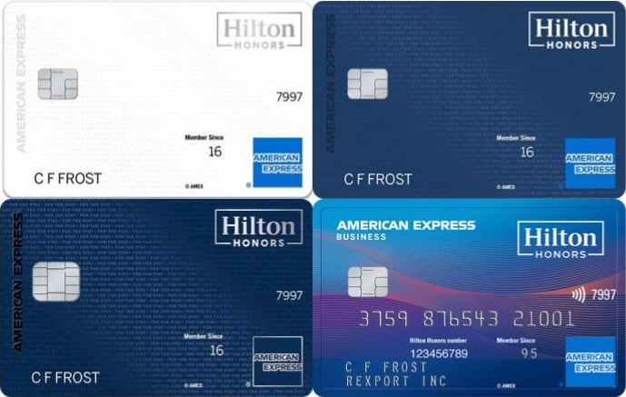 ４枚のヒルトンクレジットカード（２０２３年版）