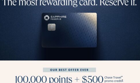 Chase Sapphire Reserve Credit Card10万ポイントオファー