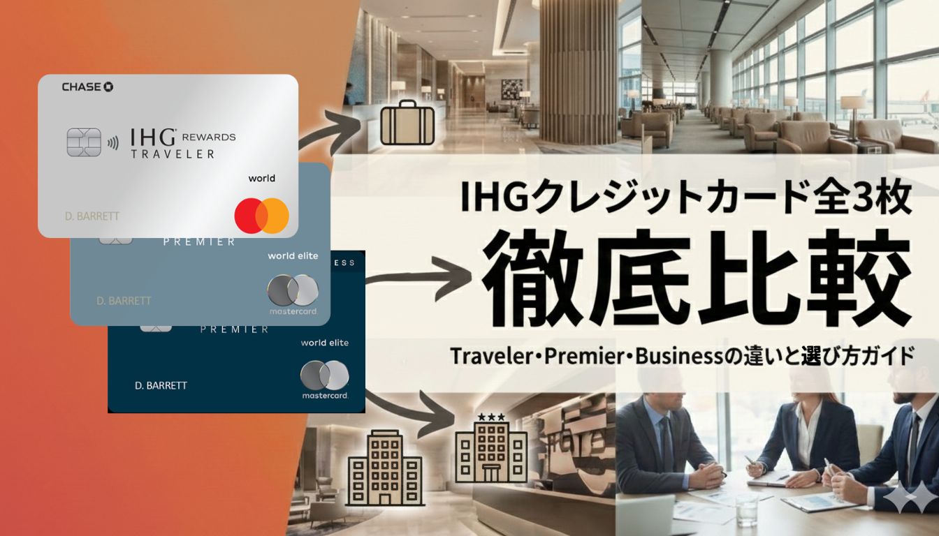 【2025年版】IHGクレジットカード全3枚を徹底比較｜Traveler・Premier・Businessの違いと選び方ガイド