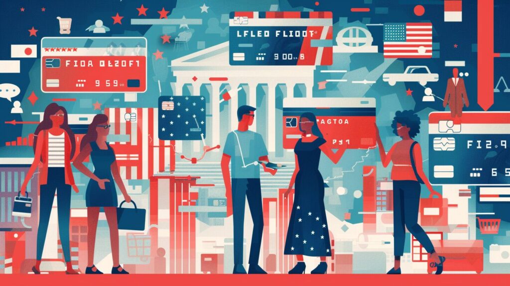 アメリカのクレジットカードイメージ