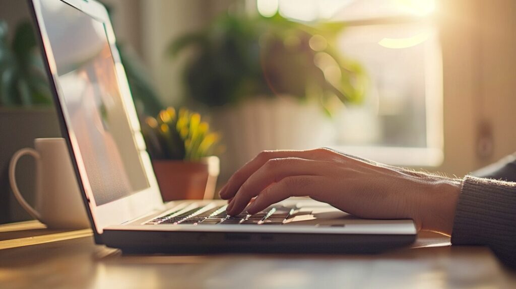 デスクとパソコン