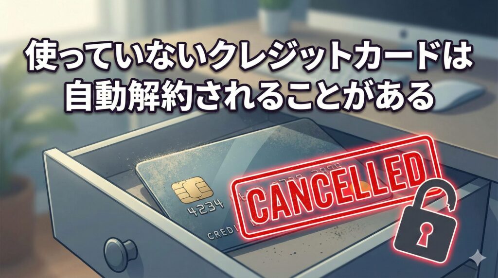 使っていないクレジットカードは自動解約されることがある