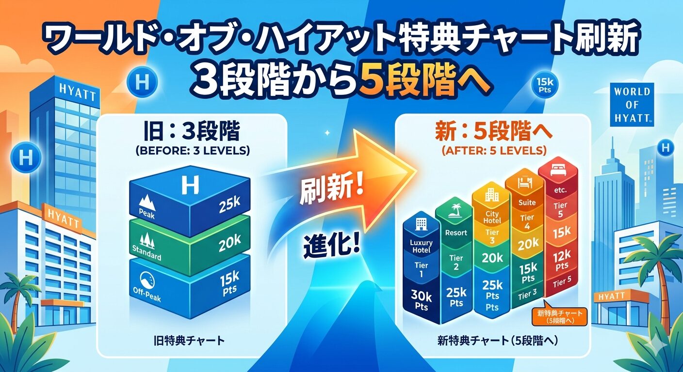 ワールド・オブ・ハイアット特典チャート刷新