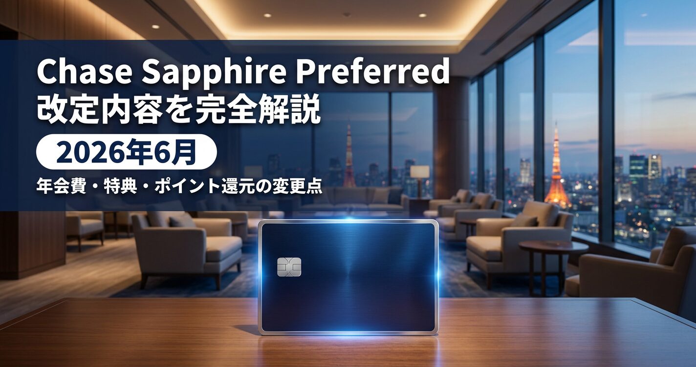 Chase Sapphire Preferred改定内容を完全解説【2026年6月】