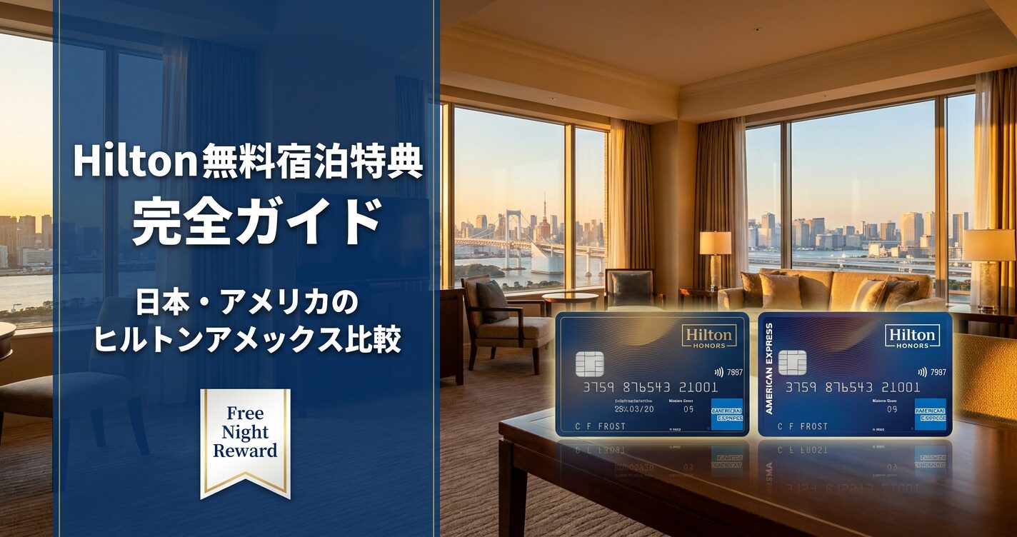 【2026年最新】Hilton無料宿泊特典（Free Night Reward）完全ガイド｜日本・アメリカのヒルトンアメックス比較とおすすめホテル
