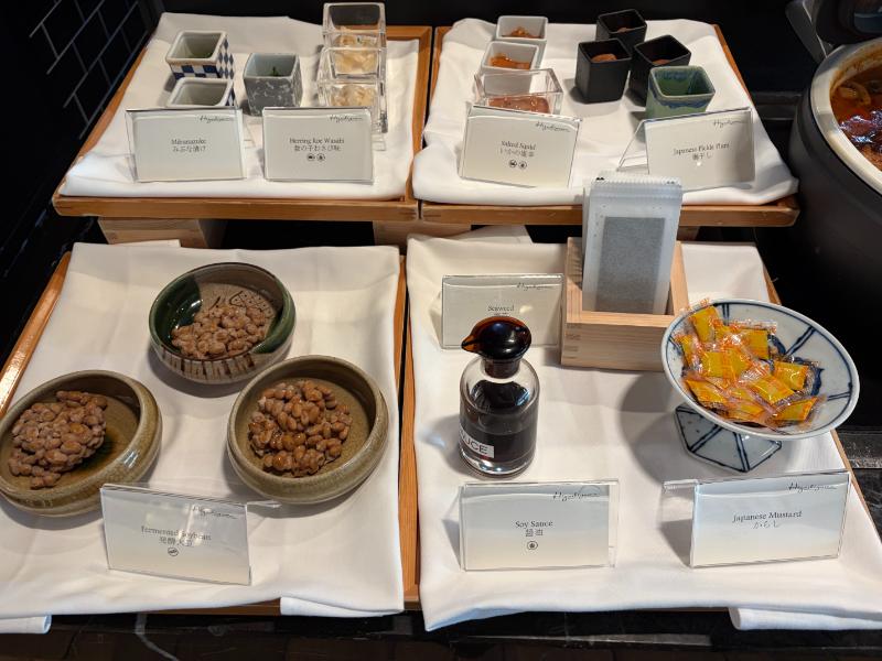 東山ニセコビレッジ、リッツ・カールトン・リザーブ 朝食ビュッフェ 漬物・納豆
