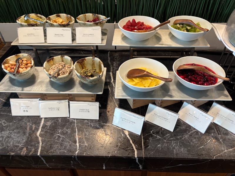 東山ニセコビレッジ、リッツ・カールトン・リザーブ 朝食ビュッフェ ドライフルーツ・ナッツ
