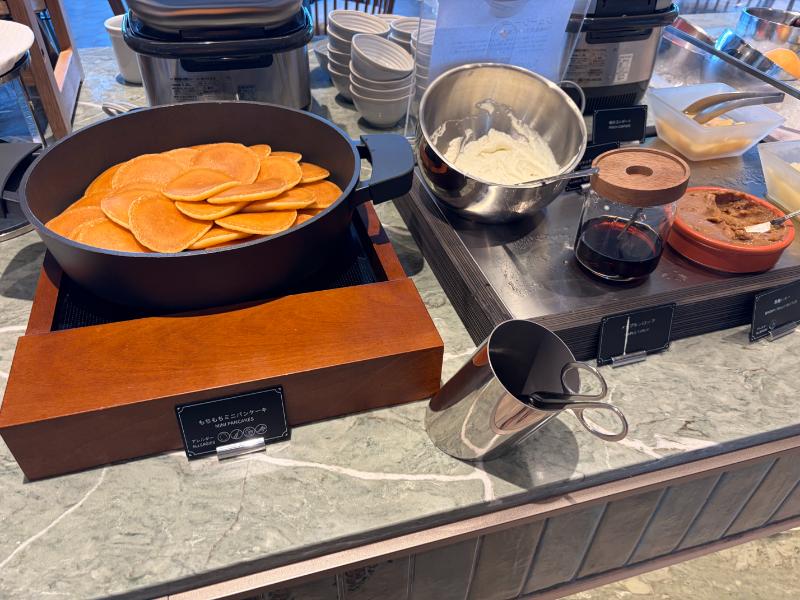 シオカの朝食ビュッフェ パンケーキのコーナー