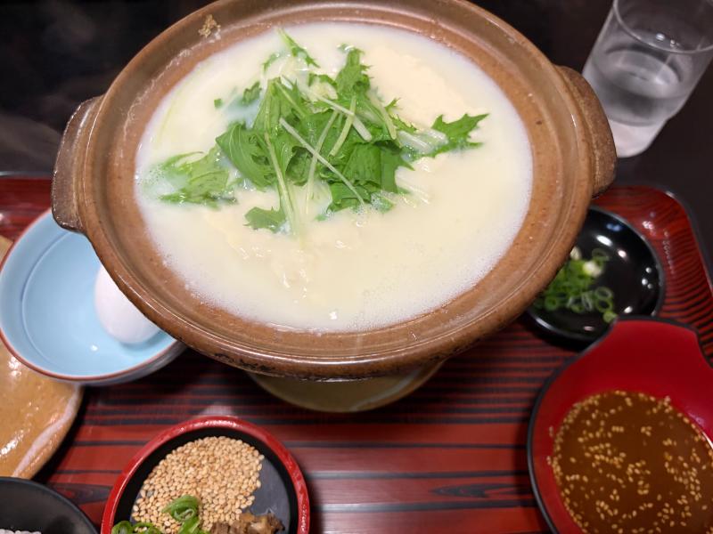 フェアフィールド佐賀嬉野温泉 嬉野温泉街で食べた温泉湯豆腐